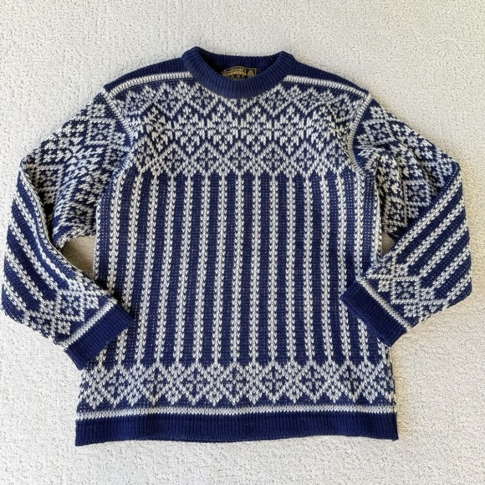 Nordstrikk‎ Norway Wool Fair Isle Nordic Fisherman Outdoor Sweater Men's S $150 - Picture 3 of 10